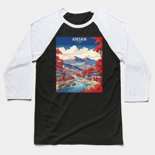 Ansan South Korea Travel Tourism Retro Vintage Baseball T-Shirt